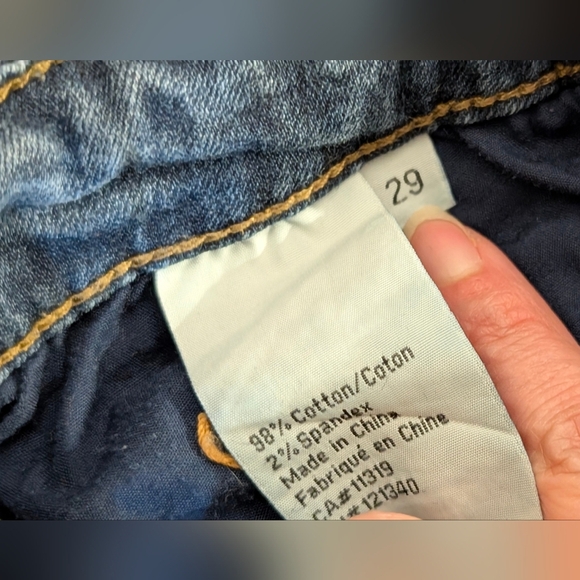 Dynamite Blue Skinny Jeans with Subtle Distressing - Picture 3 of 5